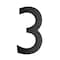 Architectural Mailboxes Brass 4 inch Floating House Number Black 3 3582B-3 - alternate 2